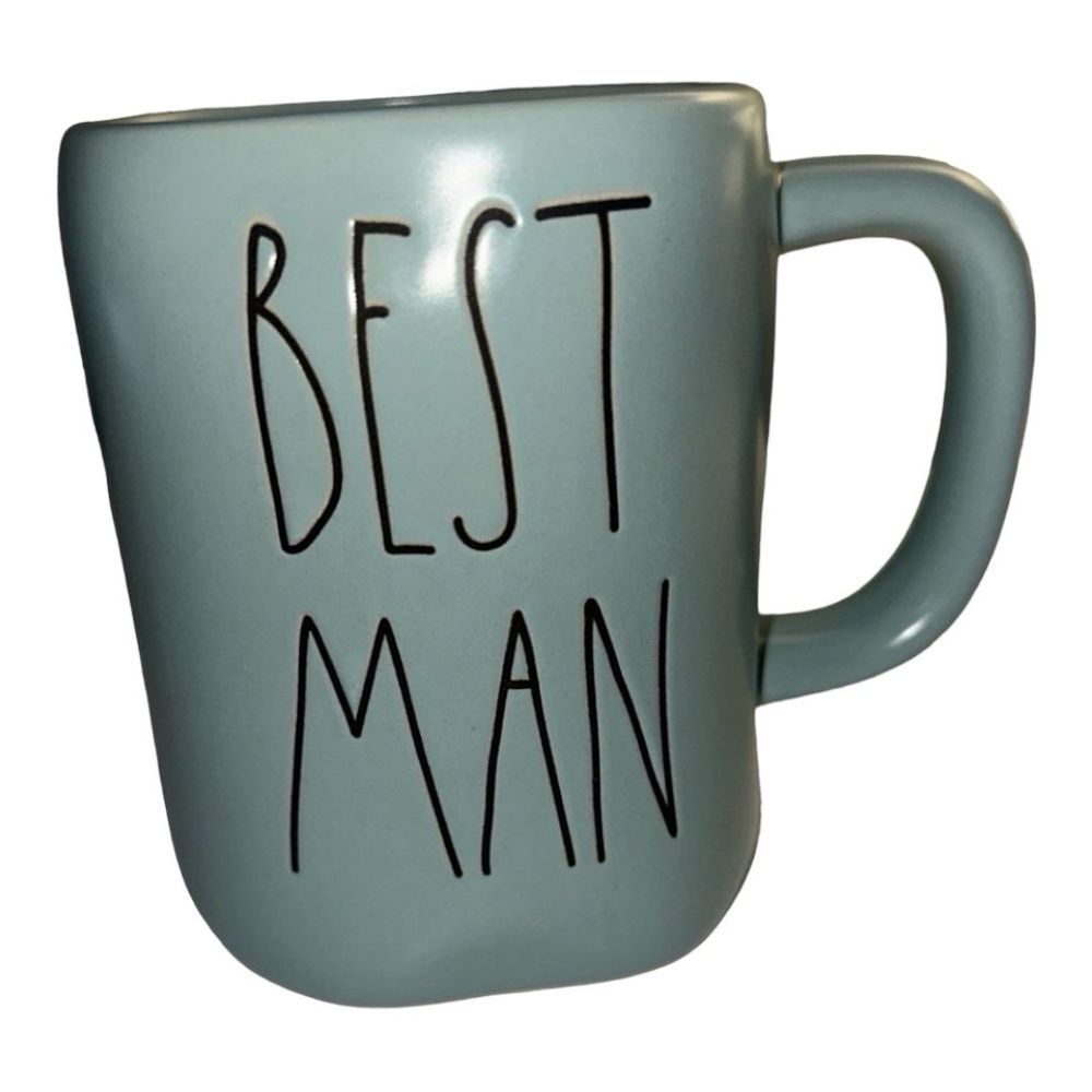 Rae Dunn Best Man‎ Mug Blue Novelty Coffee Cup Wedding Gift Idea